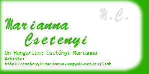 marianna csetenyi business card