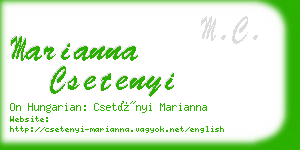 marianna csetenyi business card